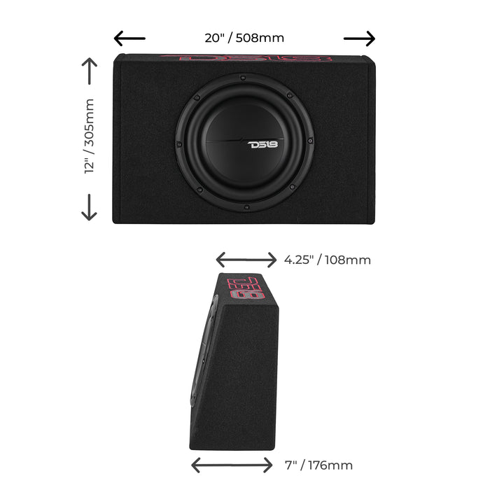 10” Shallow Subwoofer Enclosure for Pickup Trucks