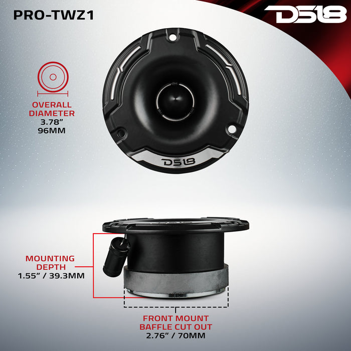 3.8" Super Bullet Compression Tweeter with 1" Aluminum Voice Coil | 100 Watts Rms 4-Ohm