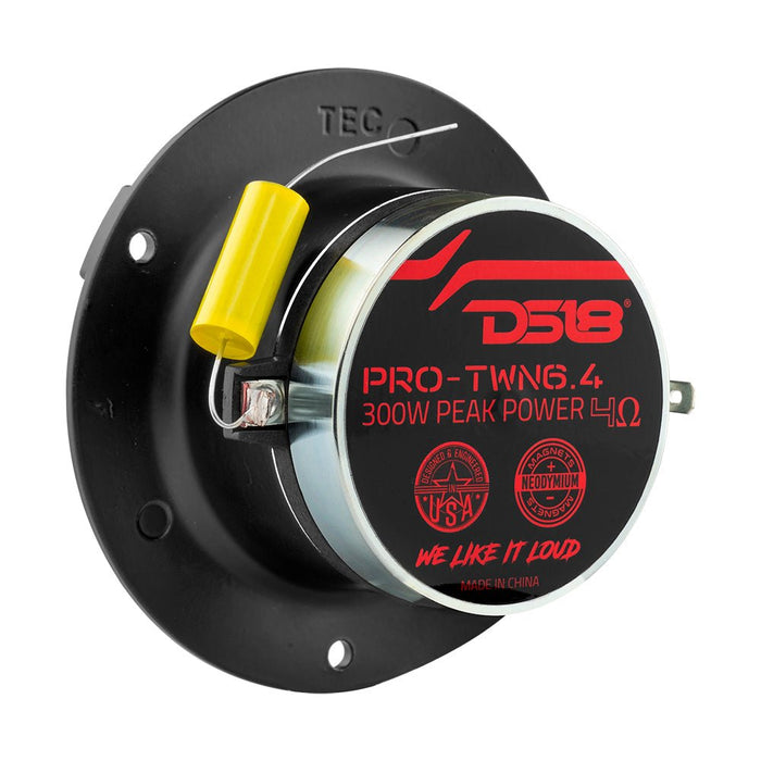 4" High Compression Neodymium Tweeter | 150W RMS 1.25 " Polyimide 4-Ohm Vc