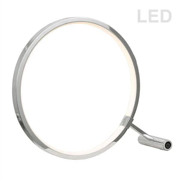 LED polished chrome light fixture, by Dainolite