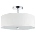 White semi-flush mount ceiling light, by Dainolite, for hallway, bedroom, or entryway