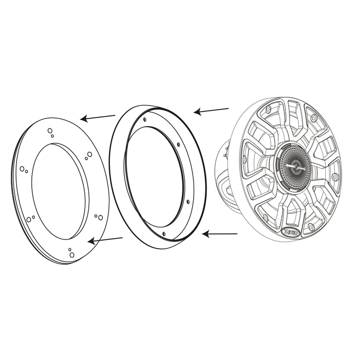 7.7” Marine Speaker Ring Adapter - Fits 6.5" NXL & CF Speakers