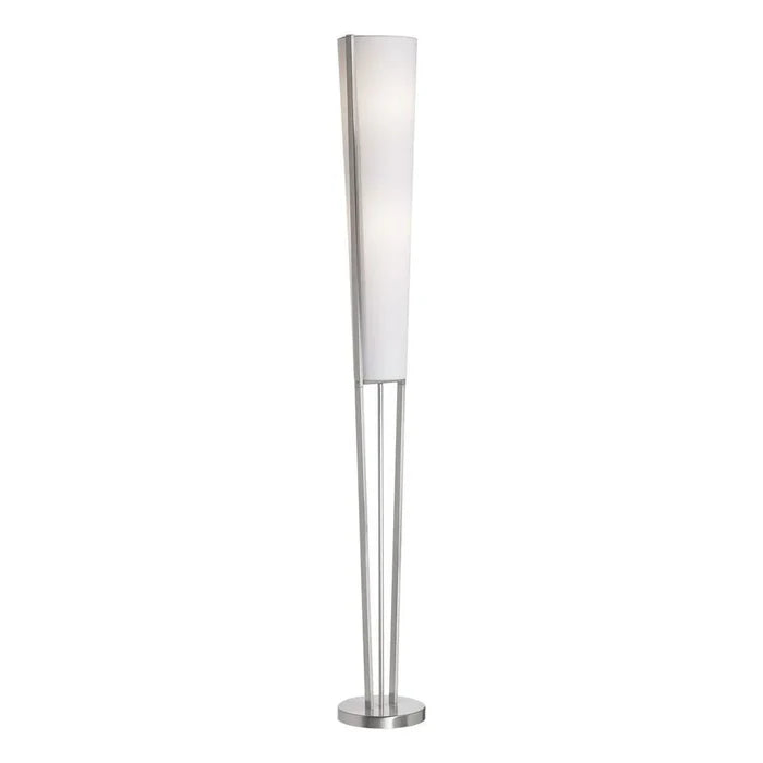 Satin chrome light fixture, by Dainolite