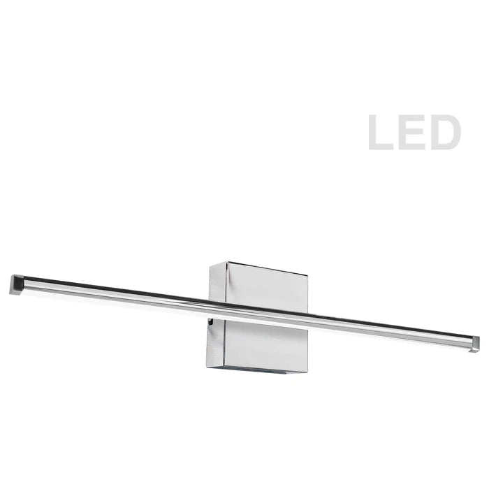 LED polished chrome wall sconce, by Dainolite, for hallway or living room