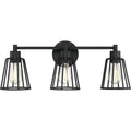 Earth black vanity light, by Quoizel, for bathroom