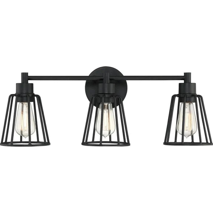 Earth black vanity light, by Quoizel, for bathroom