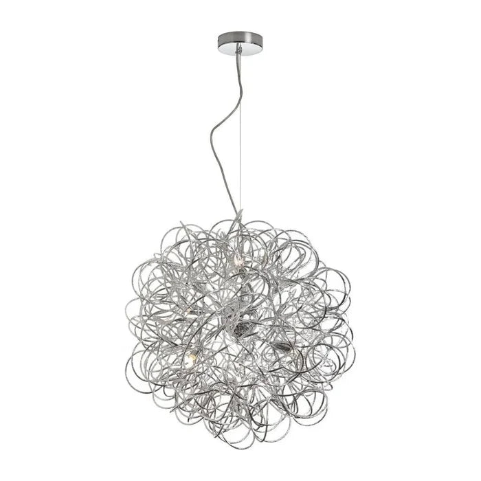 Polished chrome island pendant, by Dainolite, for kitchen island or dining