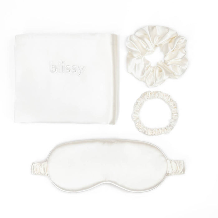 Blissy White Silk Blissy Dream Set Detail – King