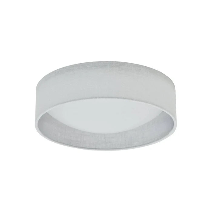 White flush-mount ceiling light, by Dainolite, for hallway, bedroom, or entryway