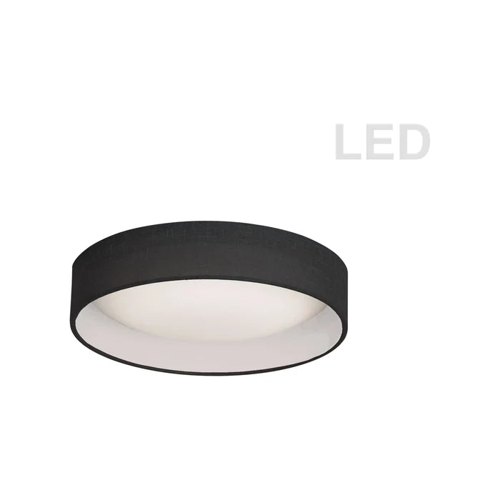 Black flush-mount ceiling light, by Dainolite, for hallway, bedroom, or entryway