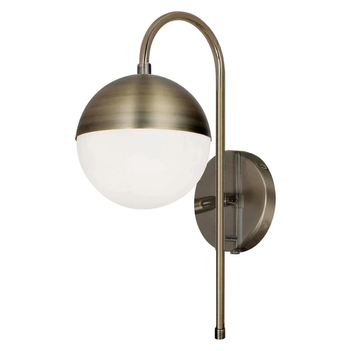 Antique brass wall sconce, by Dainolite, for hallway or living room