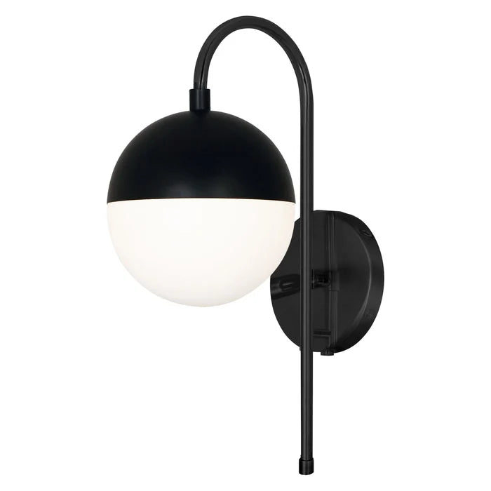 Black wall sconce, by Dainolite, for hallway or living room