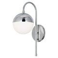 Polished chrome wall sconce, by Dainolite, for hallway or living room