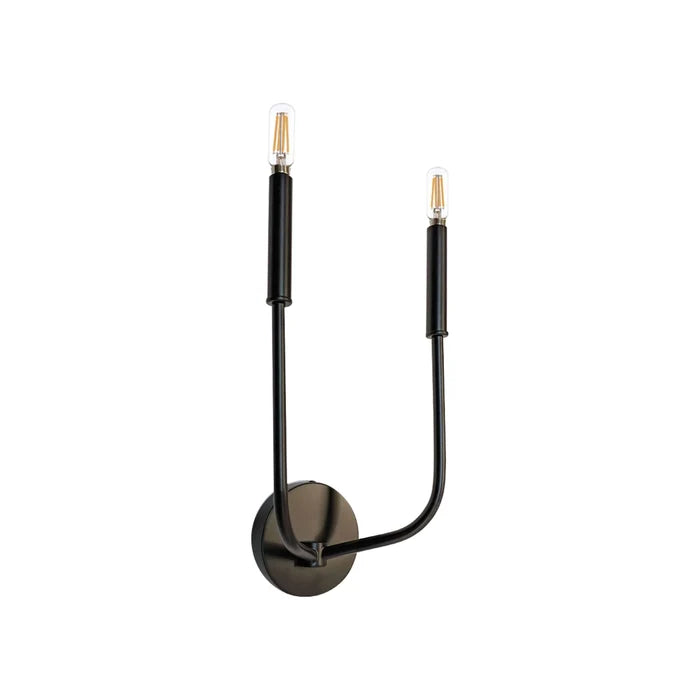Black wall sconce, by Dainolite, for hallway or living room