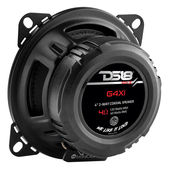 GEN-X 4" 2-Way Coaxial Speakers 40 Watts Rms 4-Ohm