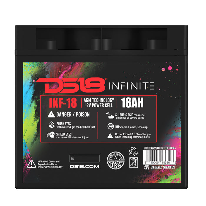 INFINITE 18 AH AGM Power Cell 12 Volt Battery