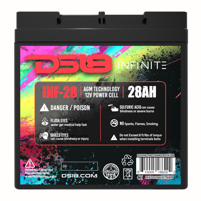INFINITE 28 AH AGM Power Cell 12 Volt Battery