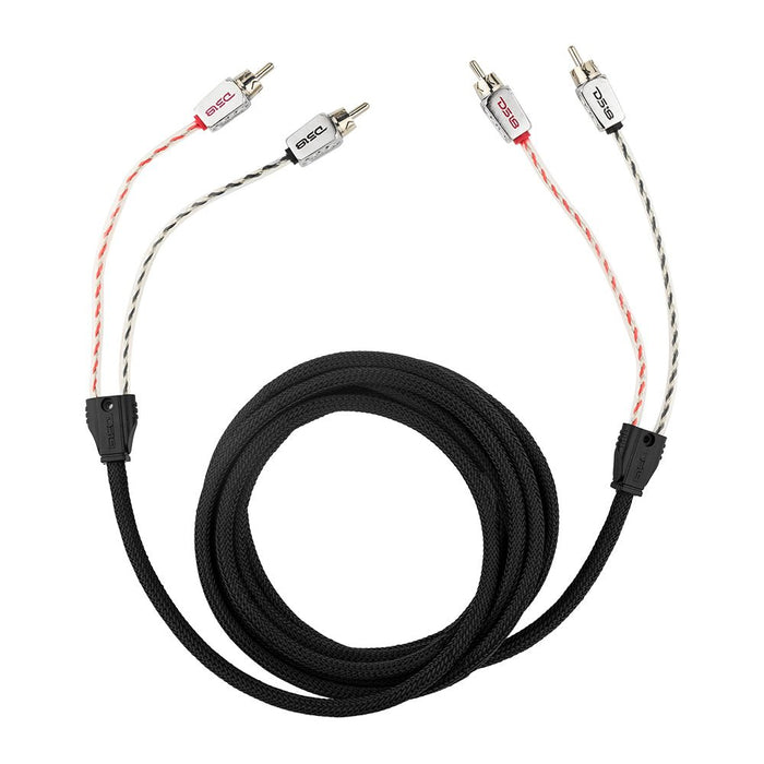 DS18 HQRCA-12FT Dual Twist RCA Cable - 12 Ft Long. These cables carry your music signal to your amplifiers