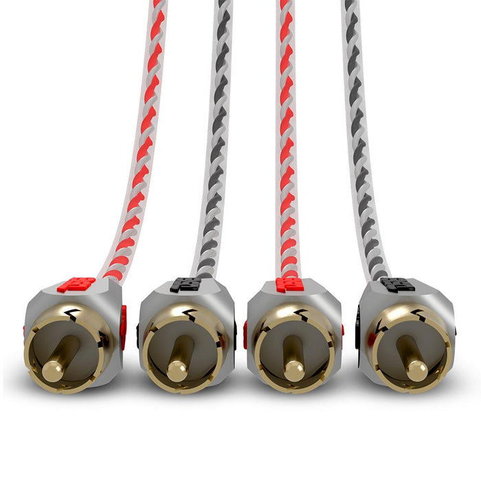 DS18 HQRCA-12FT Dual Twist RCA Cable - 12 Ft Long. These cables carry your music signal to your amplifiers