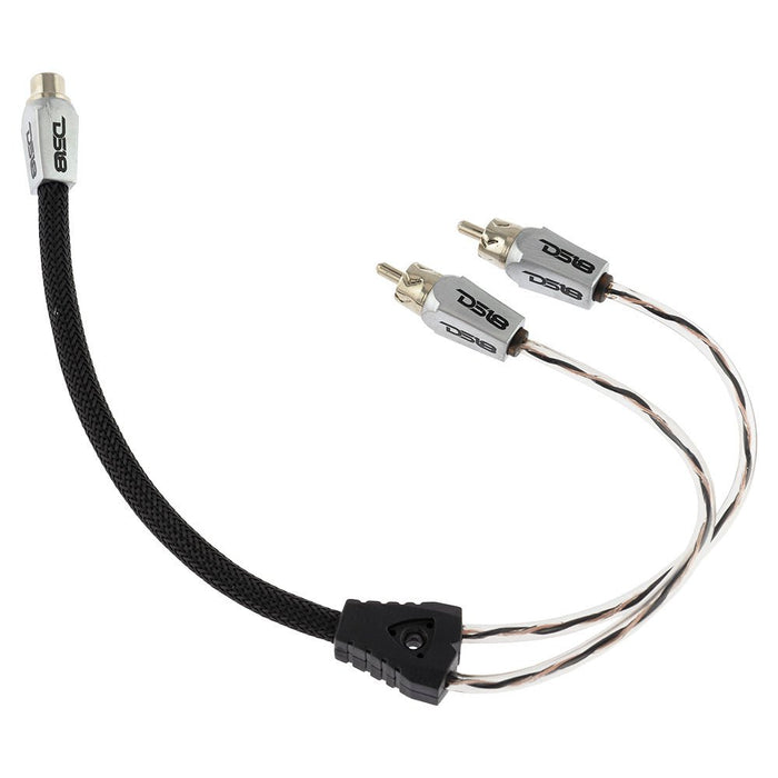 DS18 HQRCA1F2MKIT 1 Female to 2 Male Dual Twist RCA 1x Red 1x Black Kit