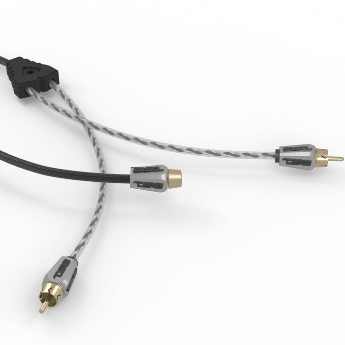 DS18 HQRCA1F2MKIT 1 Female to 2 Male Dual Twist RCA 1x Red 1x Black Kit