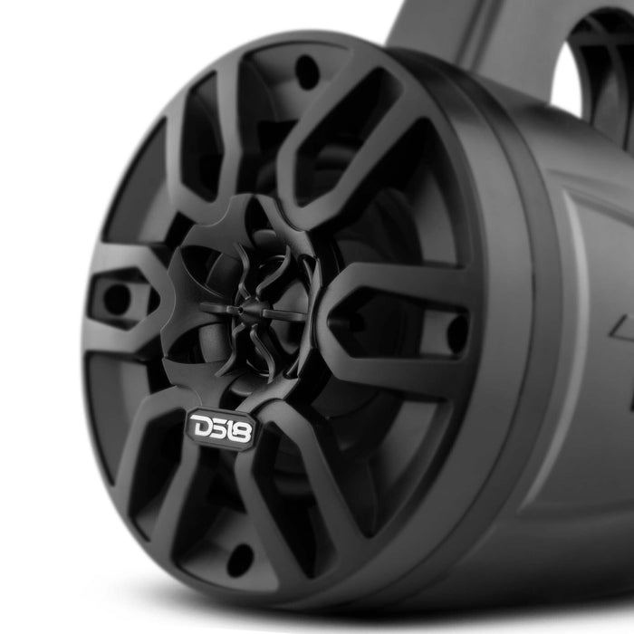 DS18 HYDRO 4" Marine Towers 150 Watts Black (Pair) boat tower speakers bar. loudest marine speakers. Compatible with golf cart audio, golf cart audio systems, golf cart audio system, golf cart audio options, best golf cart audio system, golf cart audio console.