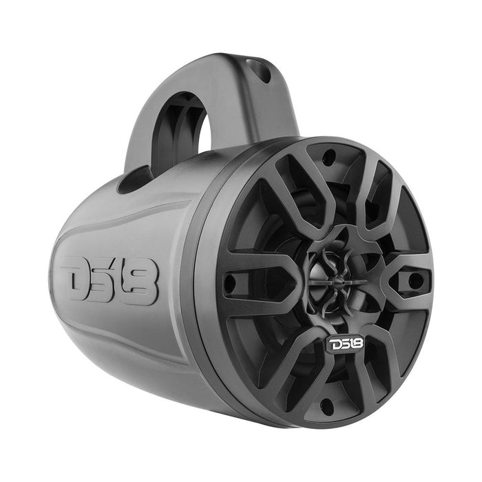 DS18 HYDRO 4" Marine Towers 150 Watts Black (Pair) boat tower speakers bar. loudest marine speakers. Compatible with golf cart audio, golf cart audio systems, golf cart audio system, golf cart audio options, best golf cart audio system, golf cart audio console.