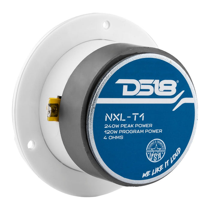NXL 3.8” Marine Water-Resistant Super Bullet Tweeter with 1” Aluminum Voice Coil | 120W RMS 4-Ohm