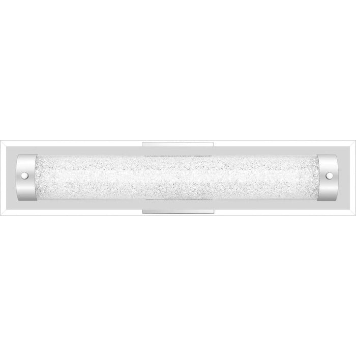 Polished chrome vanity light, by Quoizel, for bathroom