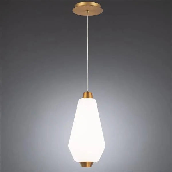 Aged brass pendant light, by WAC, for kitchen island or dining
