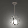 Brushed nickel finish pendant light, by WAC, for kitchen island or dining
