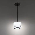Black pendant light, by WAC, for kitchen island or dining