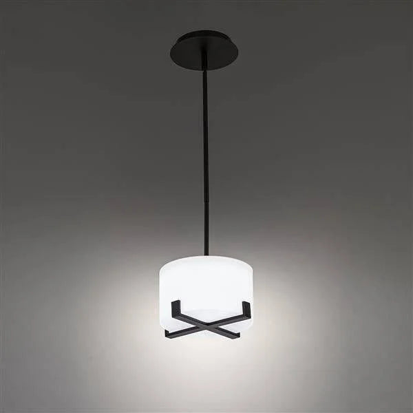 Black pendant light, by WAC, for kitchen island or dining