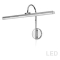 LED polished chrome vanity light, by Dainolite, for bathroom