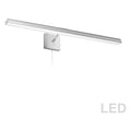 LED satin chrome vanity light, by Dainolite, for bathroom
