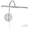 LED polished chrome vanity light, by Dainolite, for bathroom