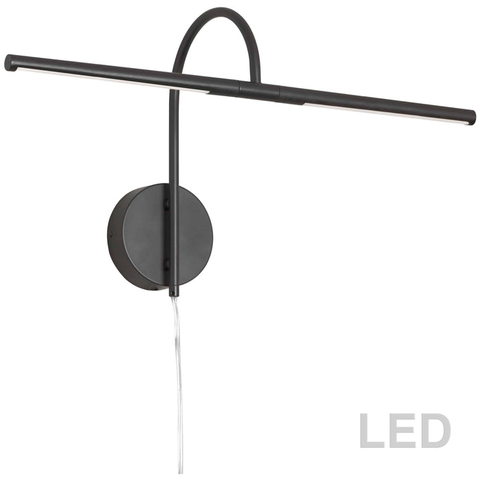 LED black vanity light, by Dainolite, for bathroom