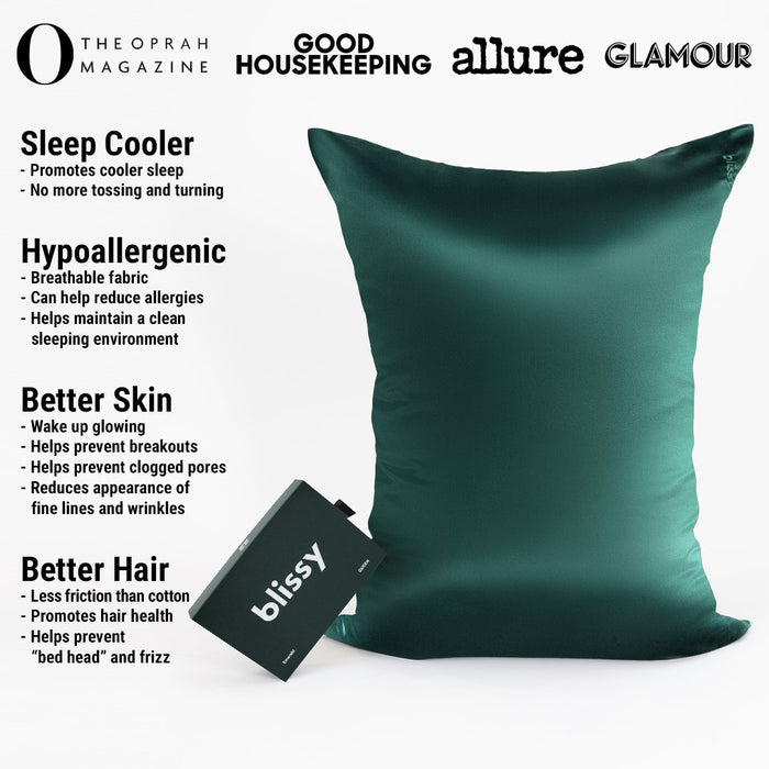 Emerald Mulberry Silk Pillowcase – Blissy King