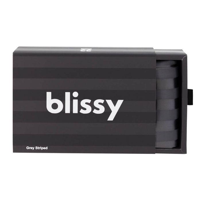 King Grey Striped Pillowcase – Blissy Premium Silk
