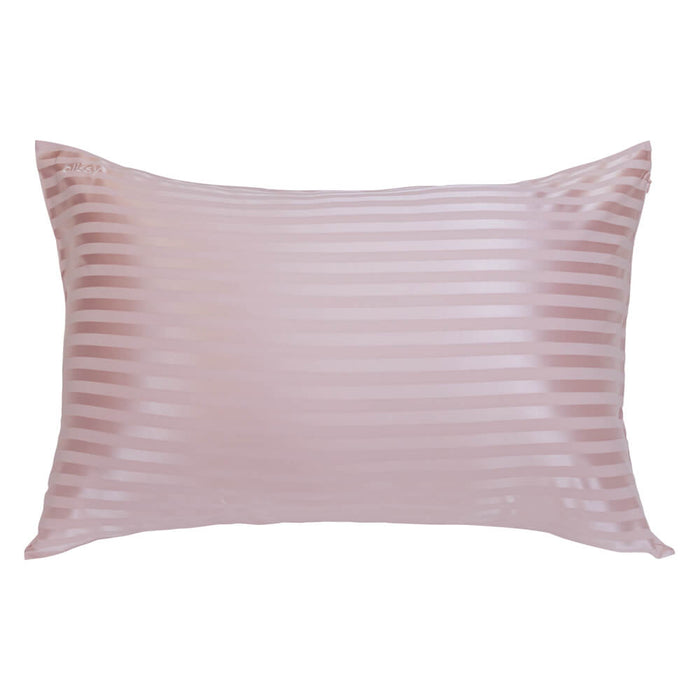 Blissy Pink Striped Silk Pillowcase Detail – Standard