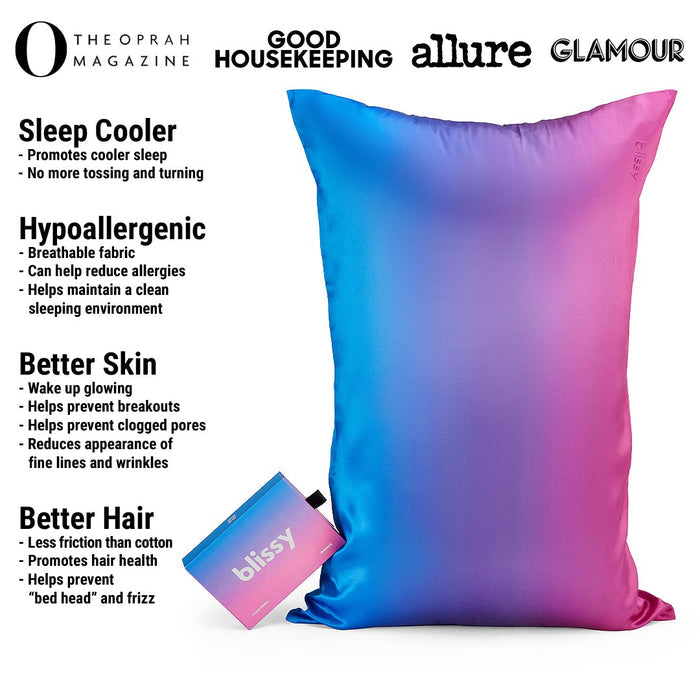 Purple Ombre Mulberry Silk Pillowcase – Blissy King