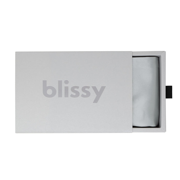 Blissy Silver Silk Pillowcase Detail – Standard