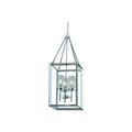 Chrome + clear glass pendant light, by Maple, for kitchen island or dining