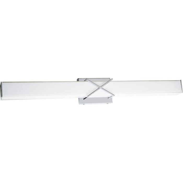 Chrome with milk white glass bath bar, by Maple, for bathroom