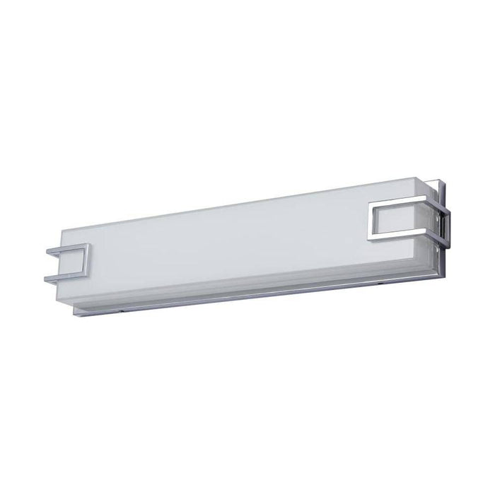 Chrome with milk white glass bath bar, by Maple, for bathroom