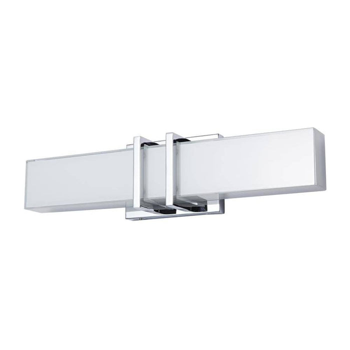 Chrome with milk white glass bath bar, by Maple, for bathroom