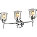 Chrome finish vanity light, by Maple, for bathroom