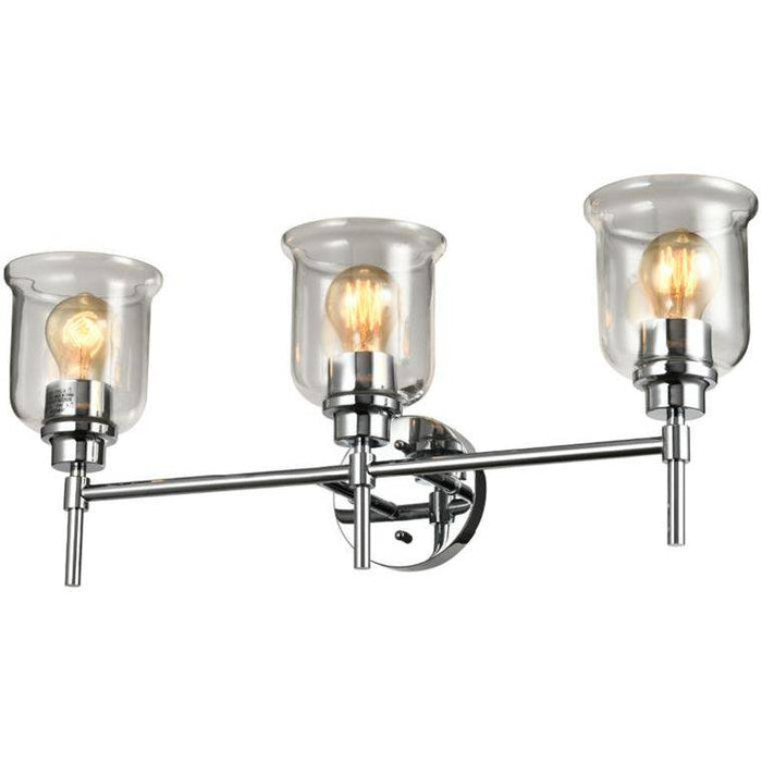 Chrome finish vanity light, by Maple, for bathroom