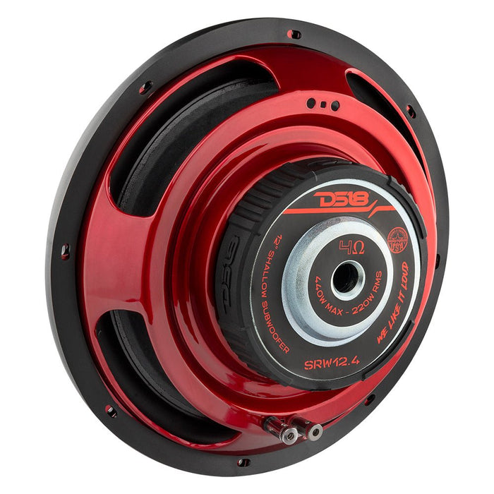 SRW Shallow-Mount 12" Subwoofer 220 Watts Rms SVC 4-Ohm