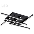 Black flush-mount ceiling light, by Dainolite, for hallway, bedroom, or entryway